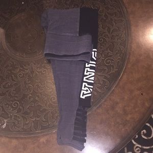 PINK Grey and Black High Waisted Leggings